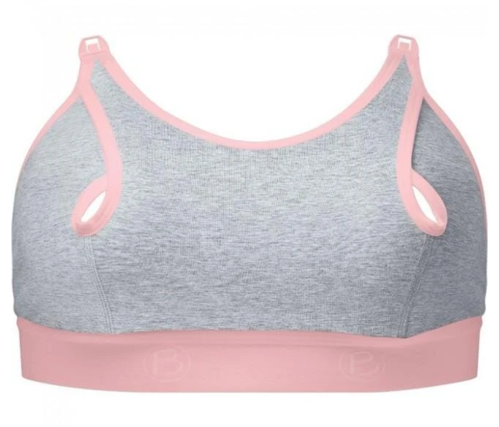 Bravado 9301XJ2-7 Large Clip And Pump Dusted Peony with Dove Heather Trimmings Accessory Nursing Bra -Pink and Grey - Zoom Image 1