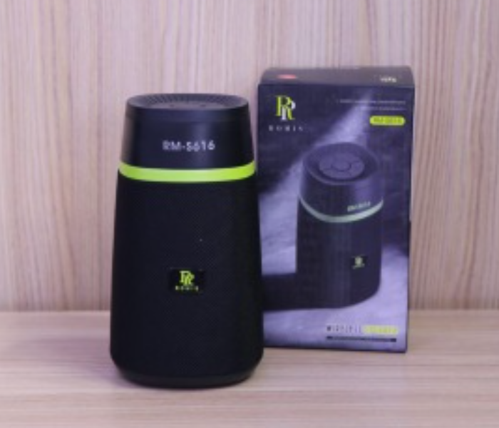 Portable RM-S616 Bluetooth Speaker - Black and Green - Zoom Image