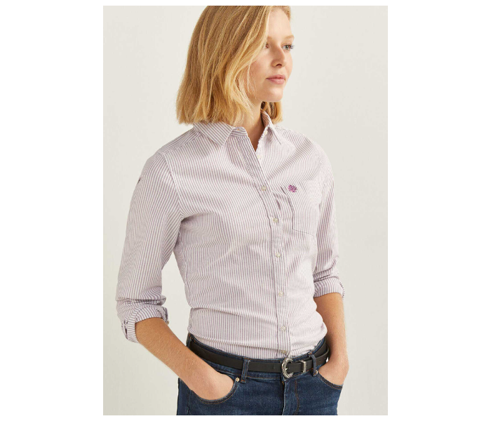 Springfield 679926476 Size 38 Long Sleeve Shirt for Women - Purple - Zoom Image 1