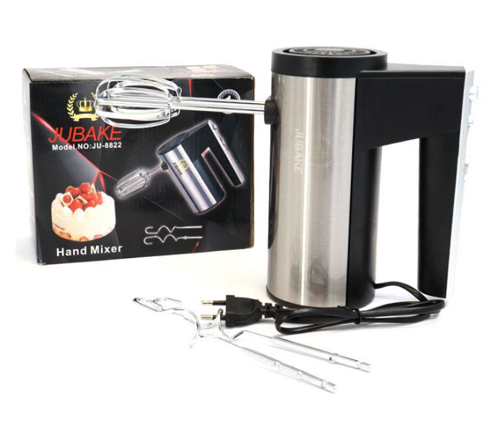 Jubake JU-8822 450W 5 Level Electric Hand Mixer - Black and Silver - Zoom Image 1