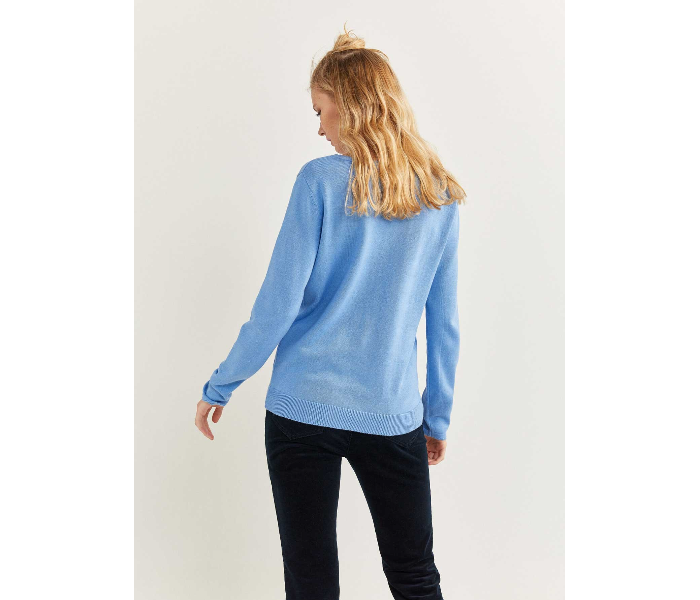 Springfield 133741614 XS Long Sleeve Knitwear for Women - Light Blue - Zoom Image 3