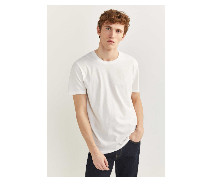 Springfield 712204799 Large Basic T-Shirt for Men - White - Zoom Image 1