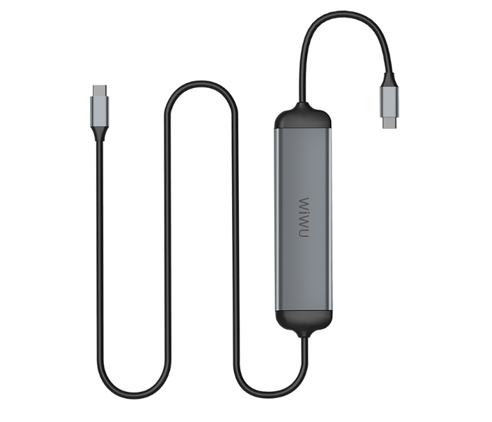 Wiwu ALPHA521HG 5 In 1 USB-C Hub - Grey - Zoom Image 3