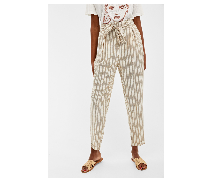 Springfield 683689553 Size 38 Cotton Pant for Women - Beige - Zoom Image 1