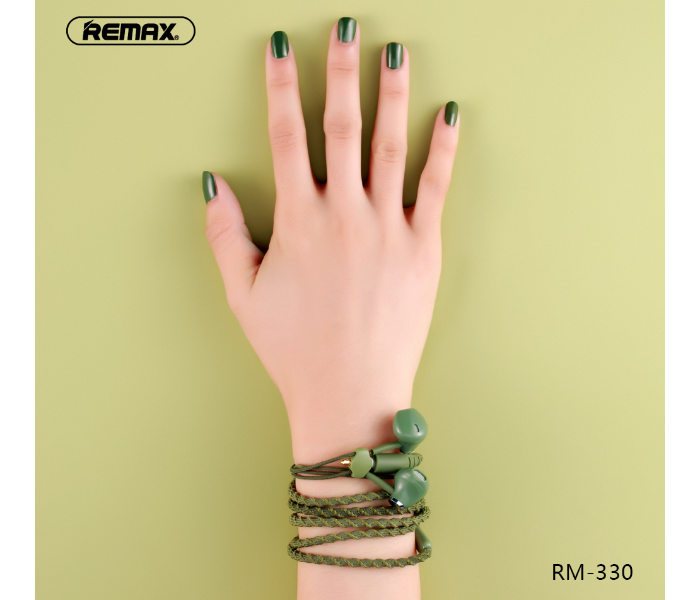 Remax RM-330 Bracelet Wired Earphone - Green - Zoom Image 2