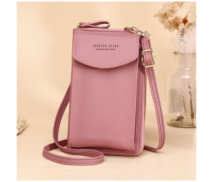 Forever Young Women PU Leather Mini Sling Bag - Dark Pink - Zoom Image