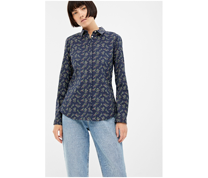 Springfield 679624919 Size 42 Long Sleeve Blouse for Women - Dark Blue - Zoom Image 1