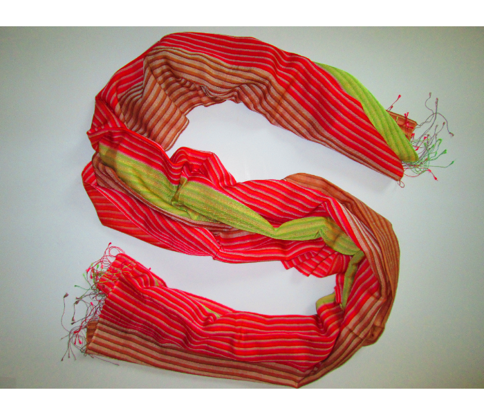 Style It STY-PSN-RBG Genuine Hand Woven Pashmina Shawl - Red and Green - Zoom Image 1