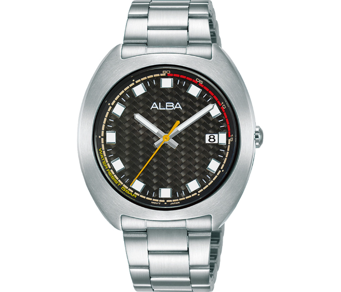 Alba AS9K81X1 40mm Fushion Stainless Steel Analog Watch for Men - Silver and Black - Zoom Image 1