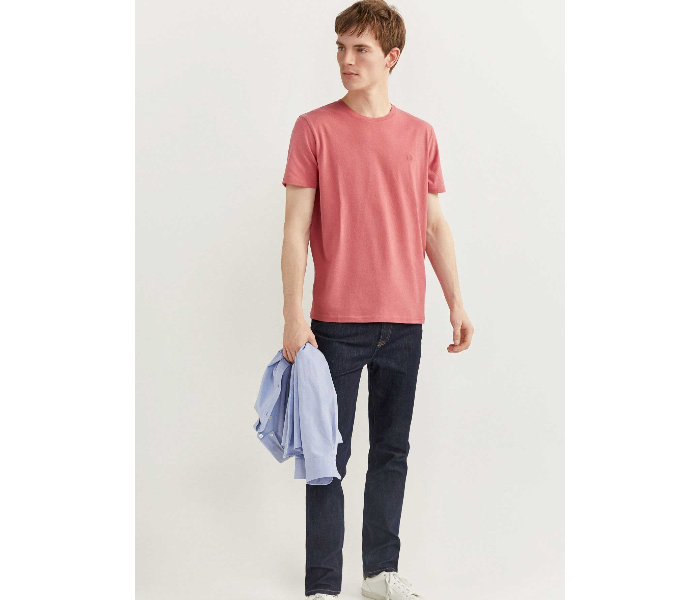 Springfield 712204771 Medium Basic T-Shirt for Men - Pink - Zoom Image 2