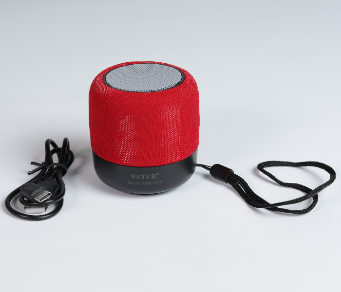 WSTER WS-Y01 Wireless Stereo Speaker - Red - Zoom Image 4