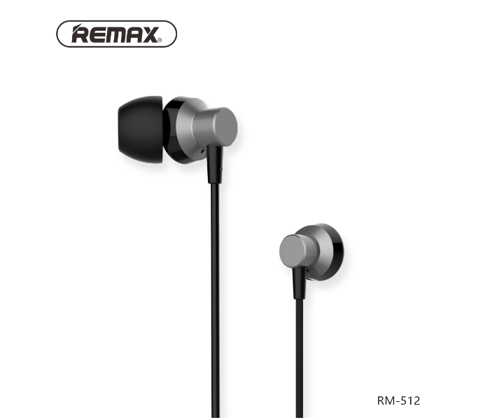 Remax RM-512 Heavy Bass Wired Music Headset - Grey - Zoom Image 1