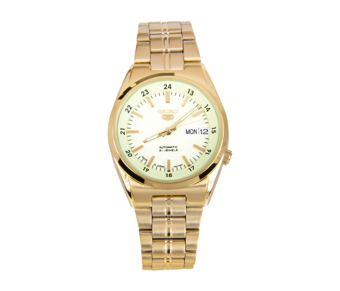 Seiko SNK578J1 Analog Automatic Stainless Steel Watch for Men - Gold - Zoom Image