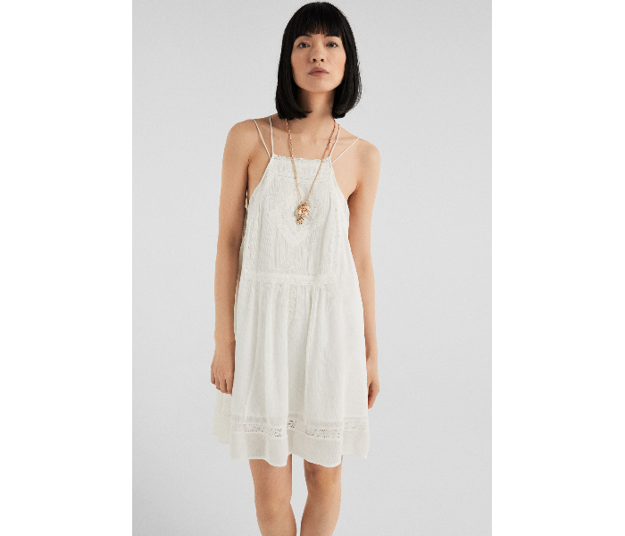 Springfield 795506598 Size 40 Knitted Dress for Women - White - Zoom Image 2