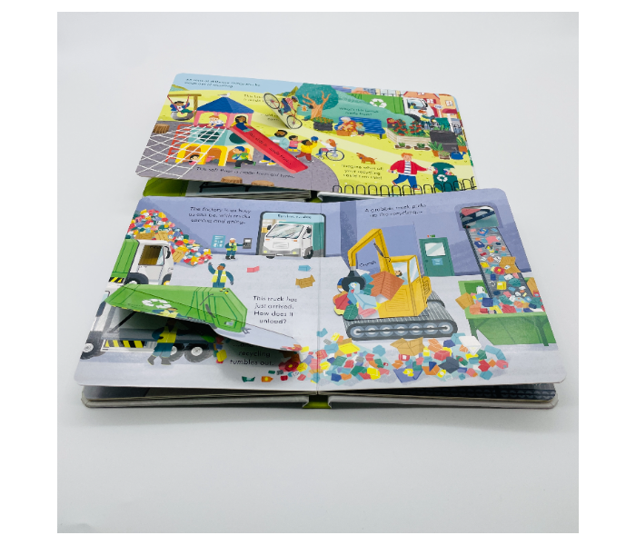 Peep Inside How a Recycling Truck Works Kids Book by Usborne Publisher - Zoom Image 5