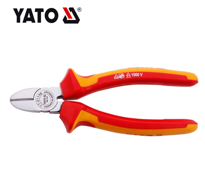 Yato YT-21136 160mm Cr-V Steel Insulated Side Cutting Plier - Red and Yellow - Zoom Image