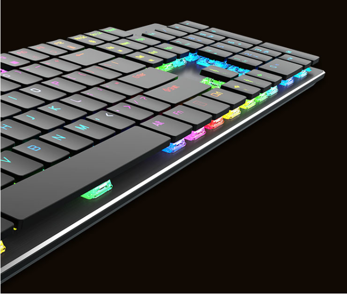 Meetion MT-MK80 Ultra-thin RGB Mechanical Keyboard -Black - Zoom Image 4