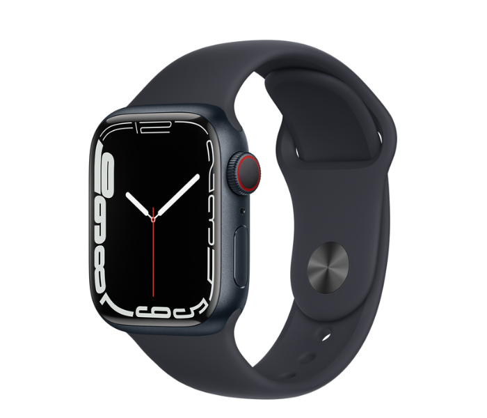 Apple Watch Series 7 GPS and Cellular 41mm Midnight Aluminum Case with Sport Band - Zoom Image 1