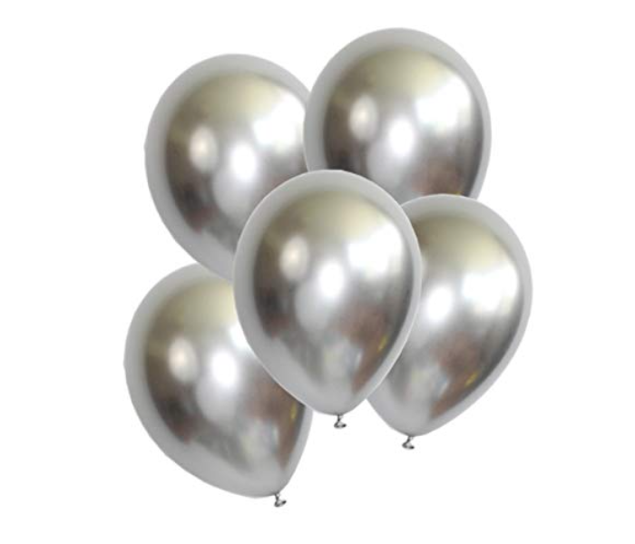 Stylatex 10 Pieces 12 Inch Chrome Color Latex Balloons - Zoom Image