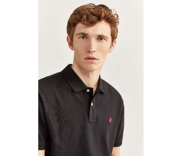 Springfield 855102201 Large Basic Polo Shirt for Men - Black - Zoom Image 2