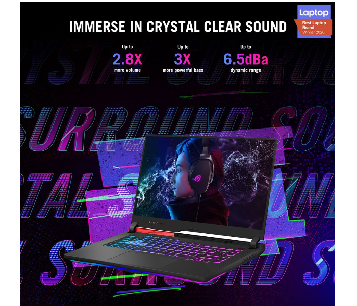 Asus Rog Strix G513IE-HN006T 15.6 Inch FHD AMD Ryzen R7 4800H Processor 16GB RAM 1TB SSD 4GB NVIDIA GeForce RTX 3050TI Graphics Windows 10 Home - Grey - Zoom Image 3