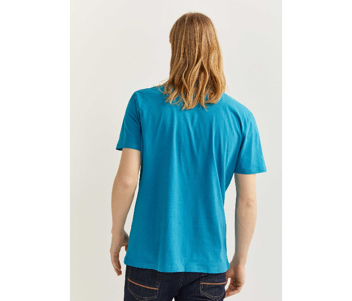 Springfield 712204788 Large Basic T-Shirt for Men - Turquoise - Zoom Image 3