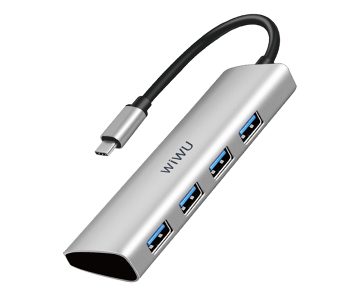 Wiwu A440G 4 In 1 USB-C Hub - Grey - Zoom Image 1