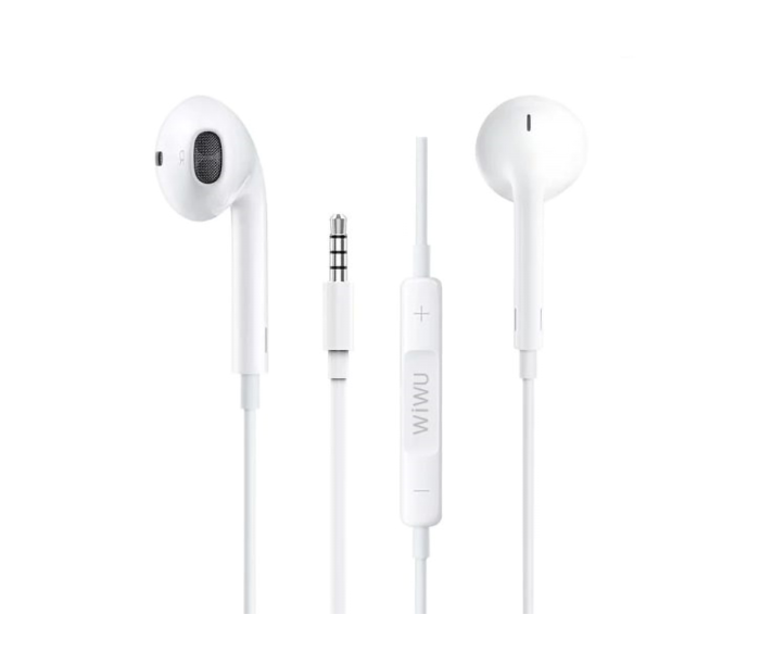 Wiwu EB101 Universal Wired Earbuds with Microphone - White - Zoom Image 1