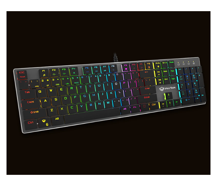 Meetion MT-MK80 Ultra-thin RGB Mechanical Keyboard -Black - Zoom Image 2