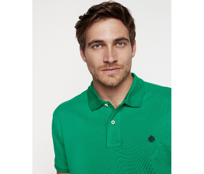 Springfield 855096425 XS Basic Polo Shirt for Men - Green - Zoom Image 2