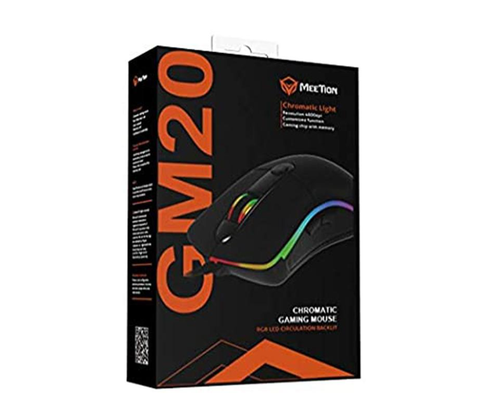 Meetion MT-GM20 Gaming Wired Mouse -Black - Zoom Image 3