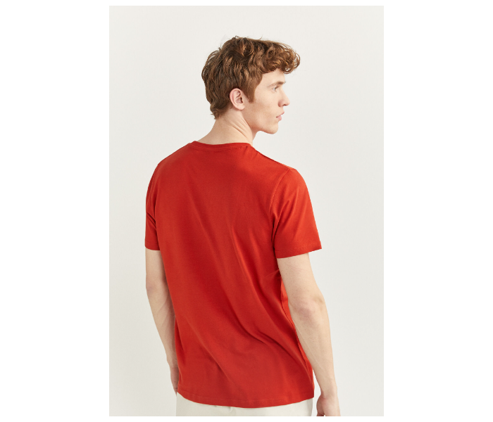 Springfield 712204768 XL Basic T-Shirt for Men - Red - Zoom Image 3