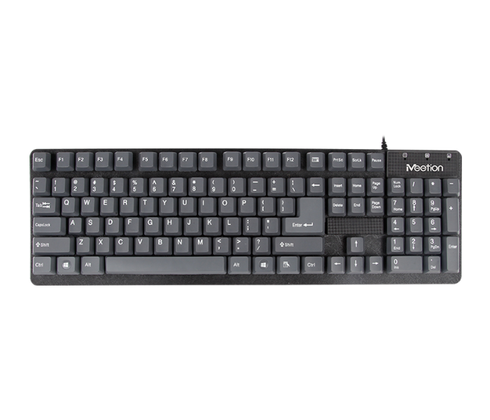 Meetion MT-K202 USB Corded Keyboard -Black and Grey - Zoom Image 1