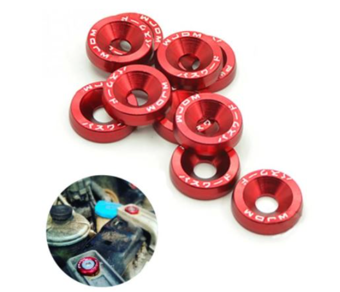 Car Modification Colored Washer Screw - Red - Zoom Image