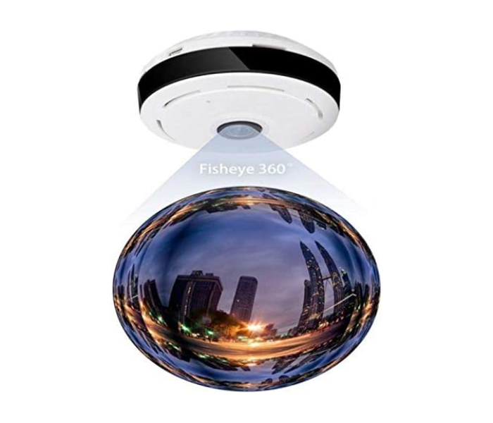 Generic V380 Pro 360 Degree WiFi Panoramic Camera HD 1080P Fisheye P2P IP Camera with IR Night Vision - White - Zoom Image 3