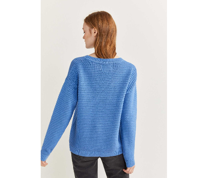 Springfield 133750517 Medium Long Sleeve Knitwear for Women - Light Blue - Zoom Image 3