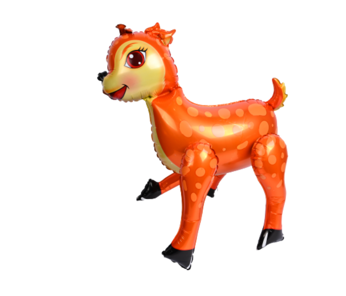 Vibgyor 3D Animal Shaped Foil Deer Balloons  -Orange - Zoom Image