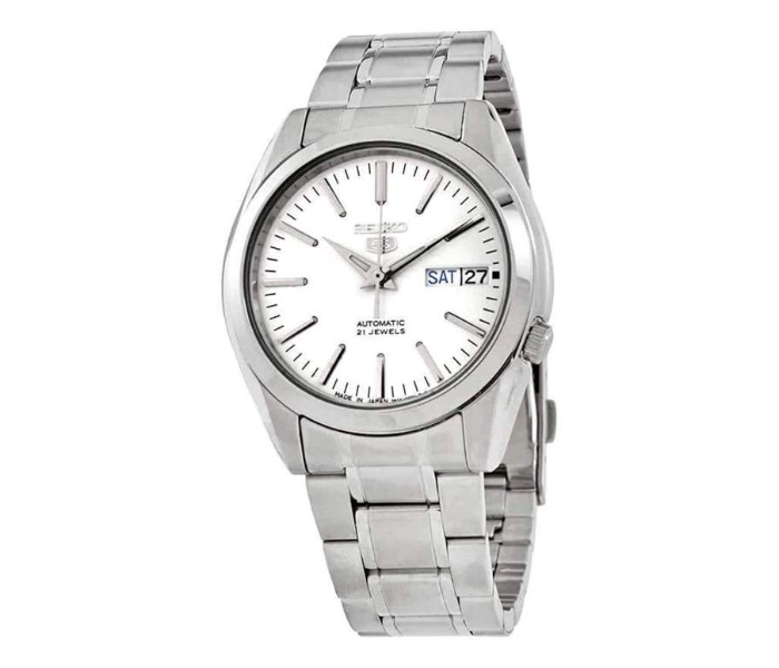 Seiko SNKL41J1 Japan Made Automatic Analog White Dial Stainless Steel Watch for Men - Silver - Zoom Image 1