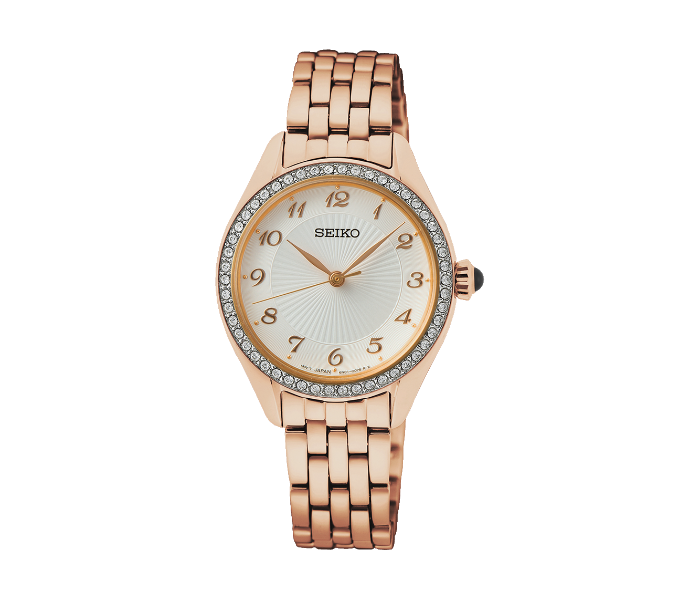 Seiko SUR396P1 Discover More Analog Stainless Steel Watch for Women - Gold - Zoom Image