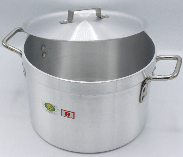 Gitco GIT2892 21x38 cm Aluminium Stew Pot -Silver - Zoom Image 2