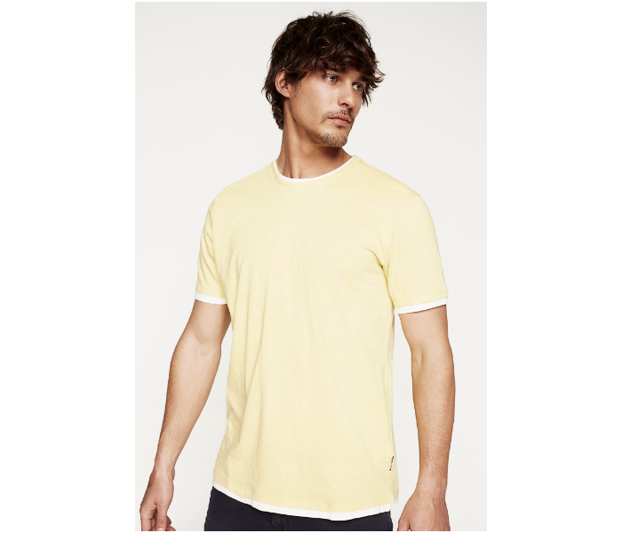 Springfield 712182204 XS Basic T-Shirt for Men - Yellow - Zoom Image 1