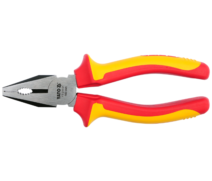 Yato YT-21151 6 Inch Cr-V Steel Insulated Combination Plier - Yellow and Red - Zoom Image 1