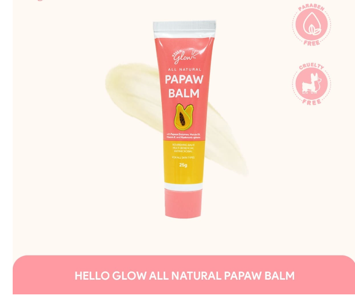 Hello Glow HGPB001 25G All in One Natural Papaw Balm - Zoom Image 1