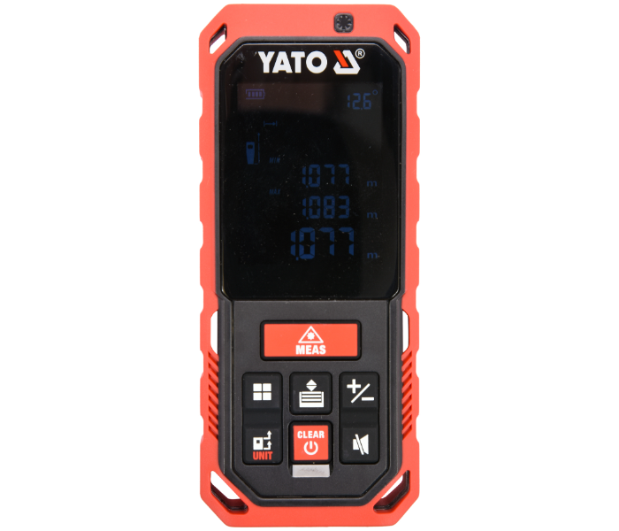 Yato YT-73127 60 Meter Laser Distance Meter - Black and Red - Zoom Image 1