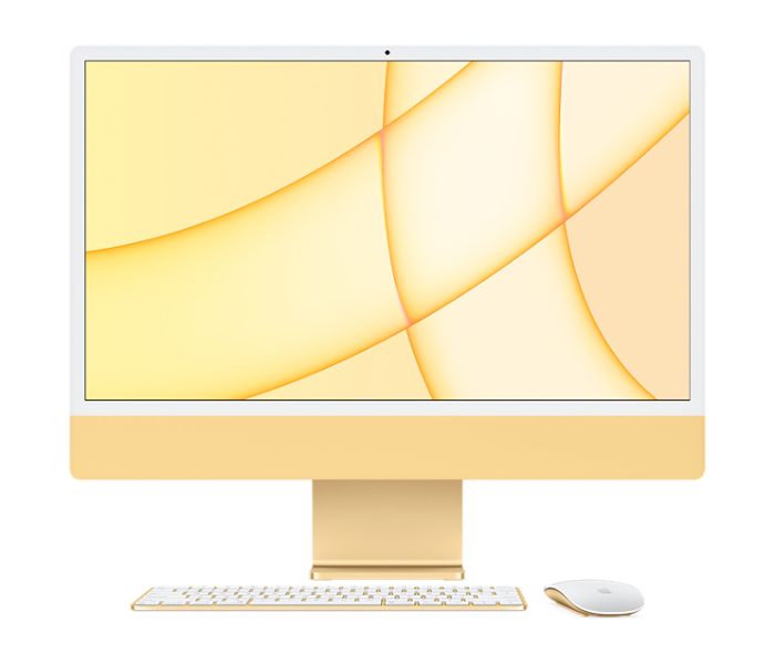 Apple iMac 24 Inch AIO 2021 16GB RAM 512GB M1 Chip MacOS - Yellow  - Zoom Image 1