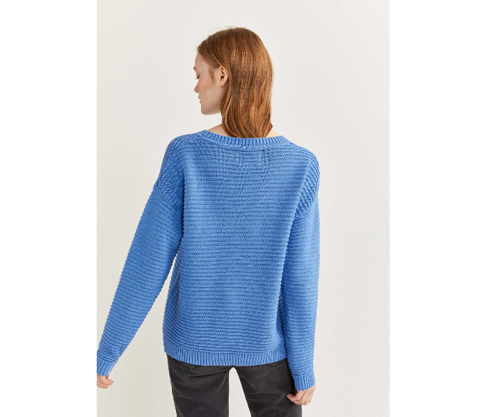 Springfield 133750517 Large Long Sleeve Knitwear for Women - Light Blue - Zoom Image 3