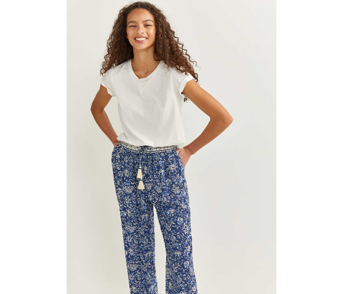 Springfield 683726319 Size 38 Cotton Pant for Women - Blue - Zoom Image 3