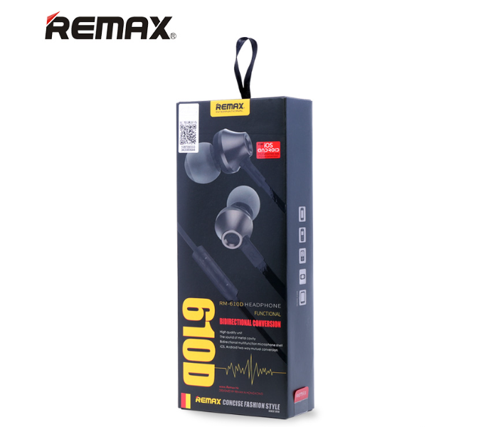 Remax RM-610D Super Bass Wired Earphone - Gold - Zoom Image 3