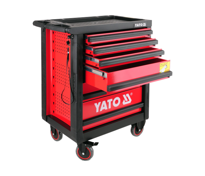 Yato YT-0902 6 Drawer Steel Sheet Roller Cabinet - Black and Red - Zoom Image 4