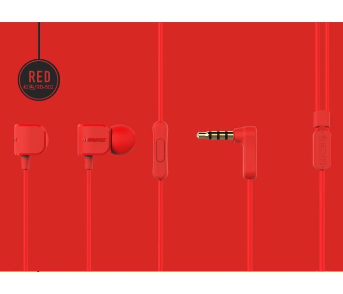 Remax RM-502 Crazy Robot In-Ear Wired Earphone - Red - Zoom Image 2